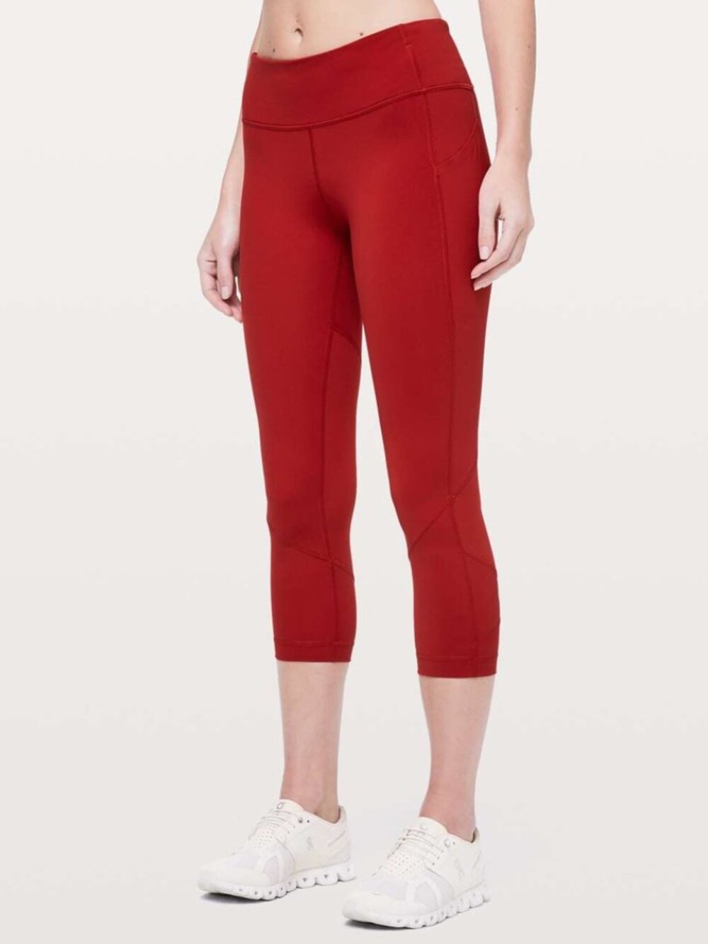 Lululemon Pace Rival Crop *22" Leggings Dark Red Size 6 NWOT